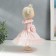 Interior doll "Little princess in pink, with flower" 35x15.5x17 cm