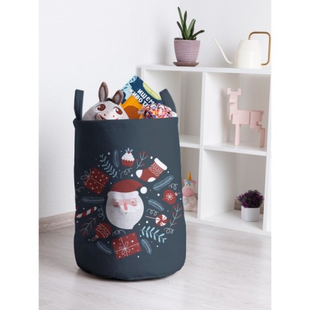 Basket for toys "Happy Santa Claus, size 35x50 cm