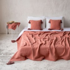 Shifu bedspread, size 220x240 cm, terracotta color