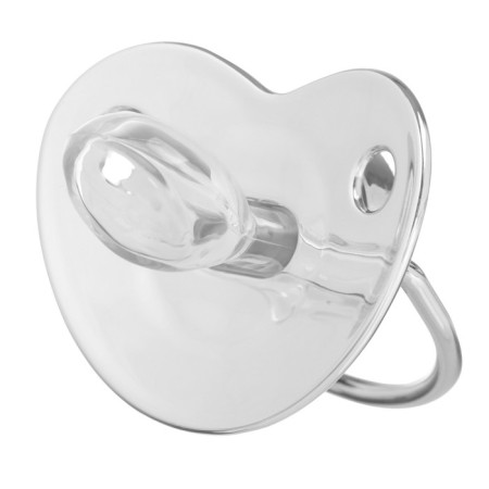 Nipple - Orthodontic dummy "Bear", with a cap, + 12 months, silver, rhinestones-1