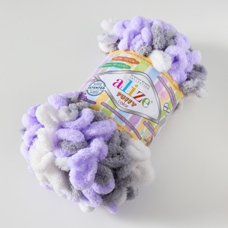 Yarn "Puffy Color" 100 % micropoliester 9m/100g (6372)-1
