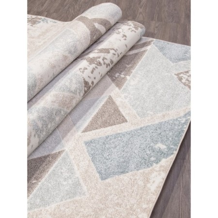 Rectangular carpet Merinos Naturel, size 100x200 cm, color Beige-Blue-2