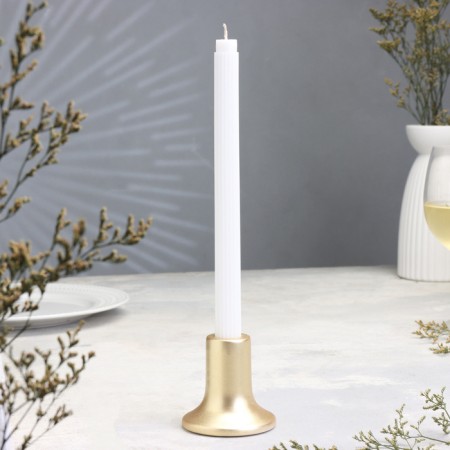 Gypsum candlestick, 7.5x7.5cm, gold