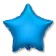 Foil ball 32 "Star", without pattern, metal, blue color