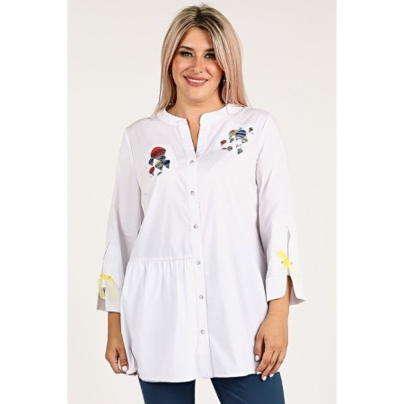 Female shirt, size 52, white color