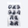 Berushi, packing 10 pairs, on a silicone lace, in a plastic case, black color