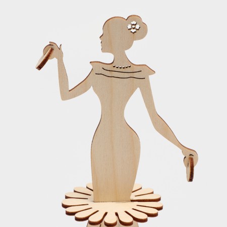 Wooden napkin "Statnoy", with a tea holder, 25 × 13 × 13 cm-3