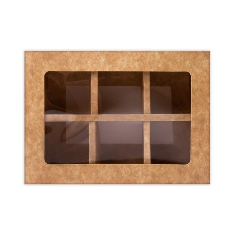 Folding box under 6 sweets, craft, 13.7 x 9.8 x 3.8 cm-4