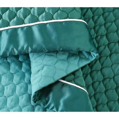 A set with a veil "Molly", size 160x220 cm, 50x70 cm, color malachite-6