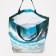 Shopper bag without fastening, colorful/blue color