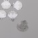 Decor for creativity metal, rhinestones "shell" silver 2.1x1.8x0.3 cm