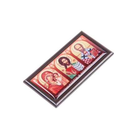 Icon in the car, triptych, resin, plastic, 6.6 x 3.4 cm-1