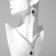 Set 2 objects: earrings, necklace "elite" drops of triangle, white-green color in silver