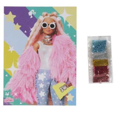 Set for children's creativity "Barbie" Application of sand with glitter, 17 × 23 cm-1