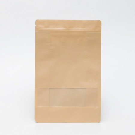 Zip-Lock package Craft with a flat bottom, rectangular window, 20 x 30 cm-1