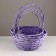 A set of baskets of 3 pcs, d38x17xh42 cm, lilac, willow