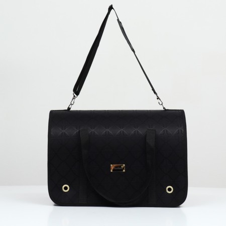 Bag - Animal Carriage "Lux", PVC, Jacquard, 49 x 30 x 35 cm, black-1