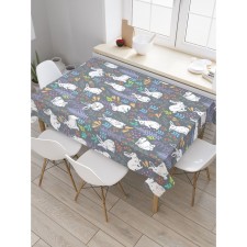 Rabbage tablecloth, rectangular, Saten, size 145x180 cm