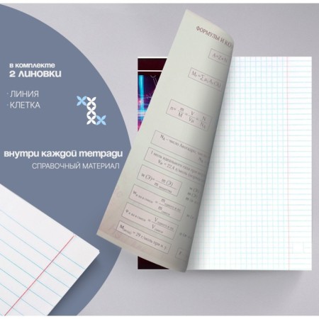 A set of subject notebooks of 48 sheets “Metal”, 10 items, with reference material, covered cardboard, block No. 2, whiteness 75% (gray sheets)-3