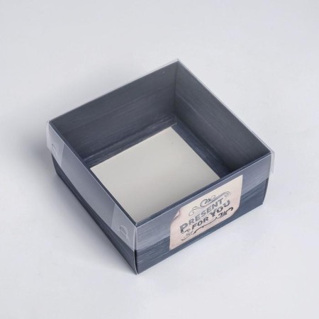 Gento-Port box with PVC lid, confectionery packaging "Present for You", 12 x 6 x 11.5 cm-2