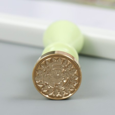 Printing for wax with a plastic handle "Santa" 2.5x2.5 cm-1