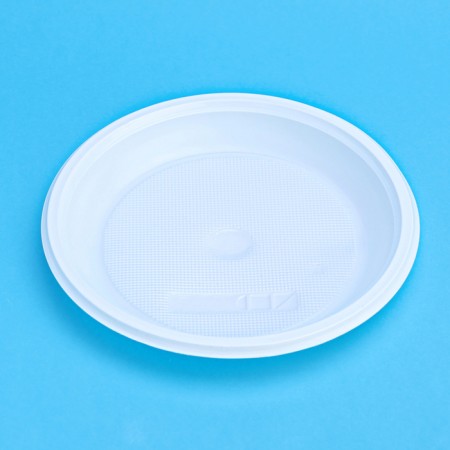 Disposable plate "white" 16.7 cm-1