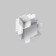 The internal corner connector for the built-in track system Technical TRA084CT-12W, 4.6x4.6x6.5 cm, white color
