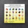 Collection of minerals, 20 pcs, 13x12 cm