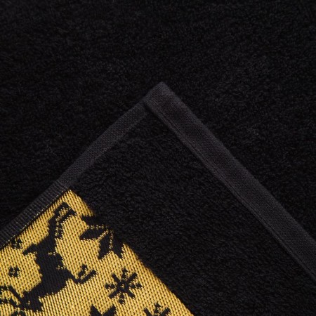 Tmachry Lovelife towel "Deer", 30x60 cm, black color-2