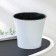 Kashpo for flowers with an insert "Arte", 2 l, white-black color