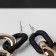 Earrings Metal "Chain" geometry, 2 links, color golden color