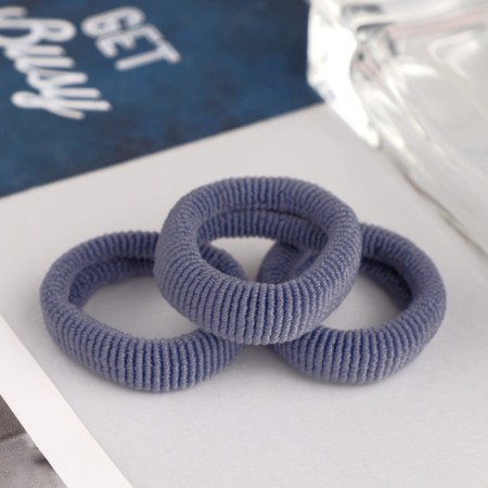 Hair gum "Sport" (set 3 pcs) 5.5 cm, gray-1