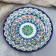 Plate of the Rishtan ceramics "Flowers", blue, flat, 17 cm, mix