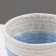 Kashpo wicker "Namibia", 15.5x15.5x13.5 cm, natural, blue, white