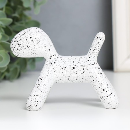 Souvenir Polystone "Dog" White in specking 10x7.8x5.4 cm-4