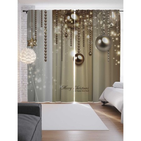 Photostes "New Year's shine", Saten, size 145x265 cm, 2 pcs