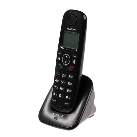 Radio Telphone Dect Maxvi GA-01, Caller ID, Intercom, Speakerophone, AOO, Conference-Black, Black