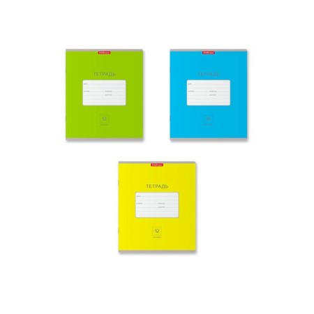 Notebook 12 sheets in the line "Classic Bright", cardboard cover 170 g/m2, mix