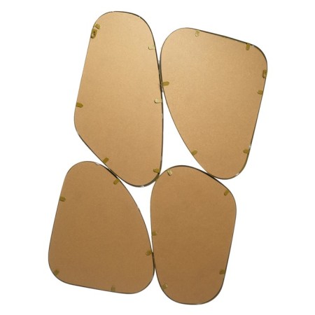 Decor Wall metal with a mirror "Geometry" gold 90.7x61x2.5 cm-3