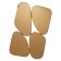 Decor Wall metal with a mirror "Geometry" gold 90.7x61x2.5 cm