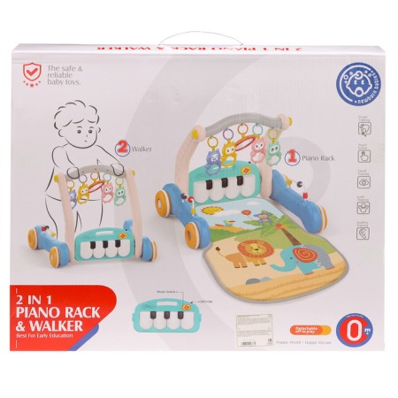 Developing rug-rim “Safari”, 2 in 1, sound effects, blue color-14