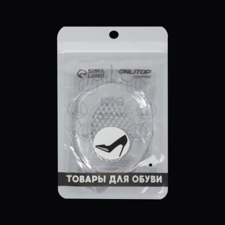 Half -slips for shoes, with a tread, silicone, 8.5 × 6.7 cm, pair, color transparent-4