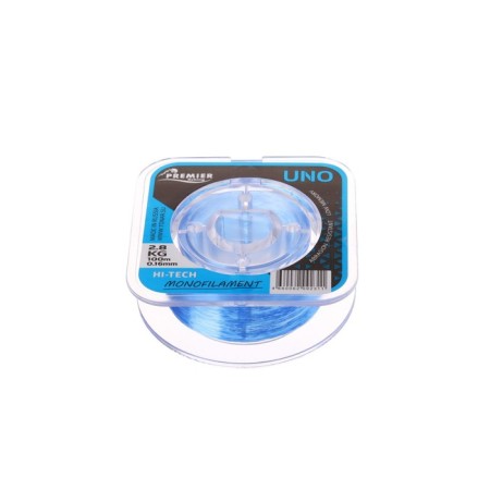 Premier Fishing uno fishing line, diameter 0.16 mm, test 2.8 kg, 100 m, blue