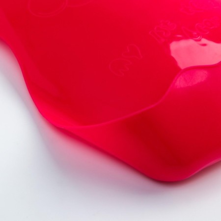 Blooper for feeding plastic with pocket, red color-1