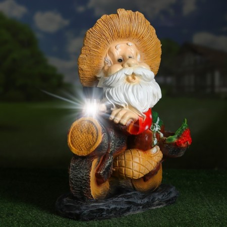 Garden Light "Lesovik on a bicycle with a flashlight" 50cm mix