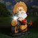 Garden Light "Lesovik on a bicycle with a flashlight" 50cm mix
