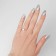 Ring "Classic" crystal, white color in silver, dimensionless
