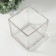 Glass of glass per 1 candle "Square" transparent 12x12x12 cm