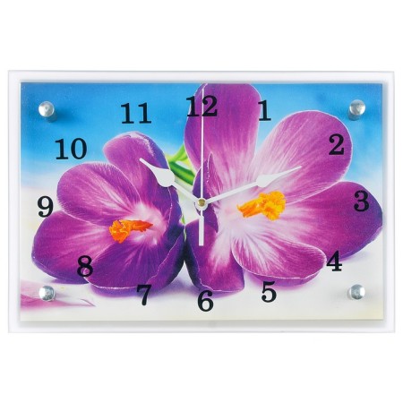Carty clock is wall, series: flowers, "lilac flowers", 20x30 cm-2