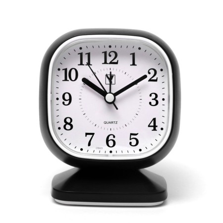 Classic alarm clock, discrete move, 1AA, 10 x 6 x 13 cm